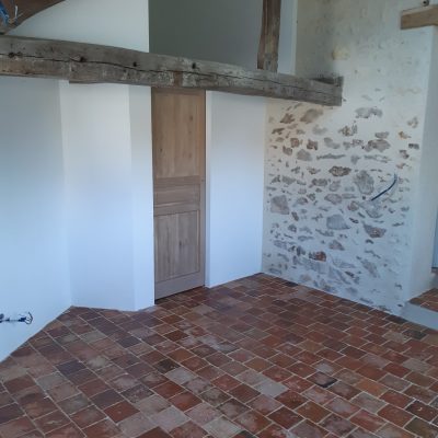 Pose de carrelage en terre cuite